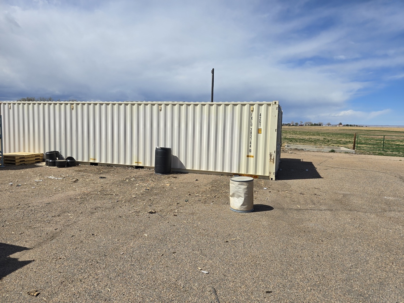 Container area fully cleared after pallet debris removal in Northern Colorado