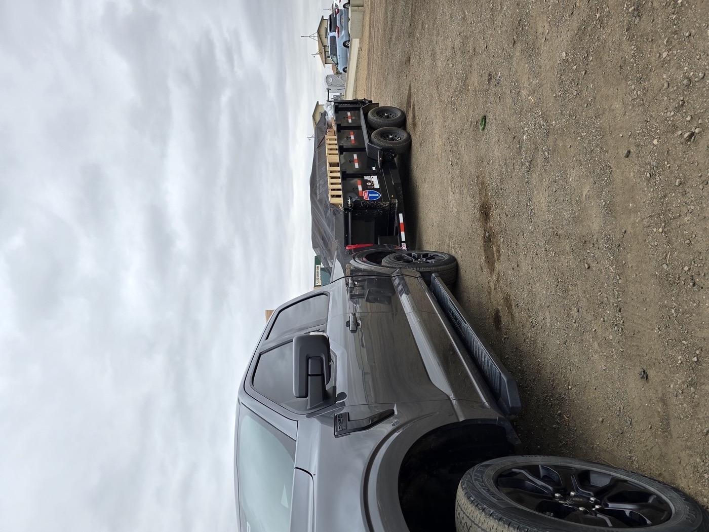 Northern Colorado Junk Removal truck and trailer on a job